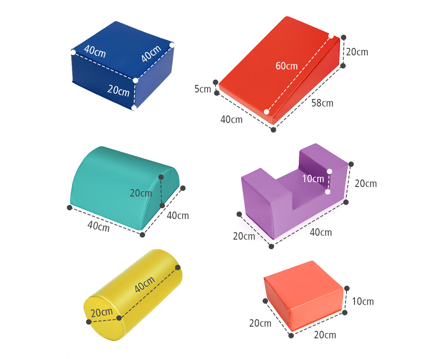 Giant Soft Foam Blocks Climb Crawl & Slide Playset Indoor Activity Play Toys