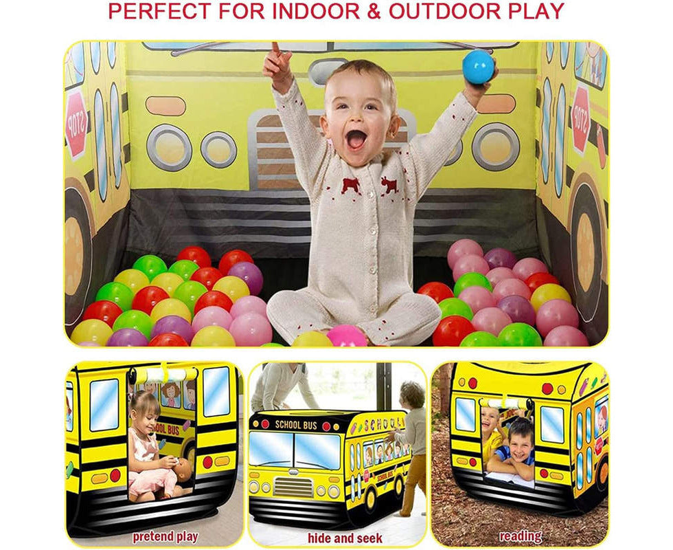 Kids Pop up Play Tent Foldable for Indoor and Outdoor-School Bus