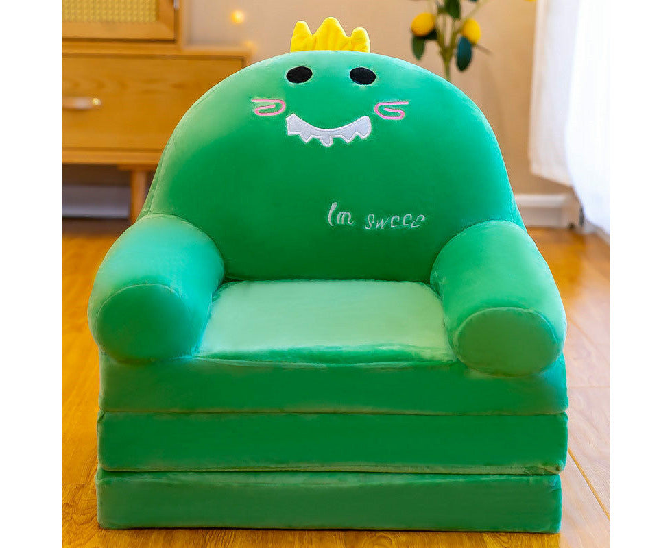 Cute Cartoon Kids for Toddler 2 in 1 Comfy Fold Out Couch Bed-Dinosaur2