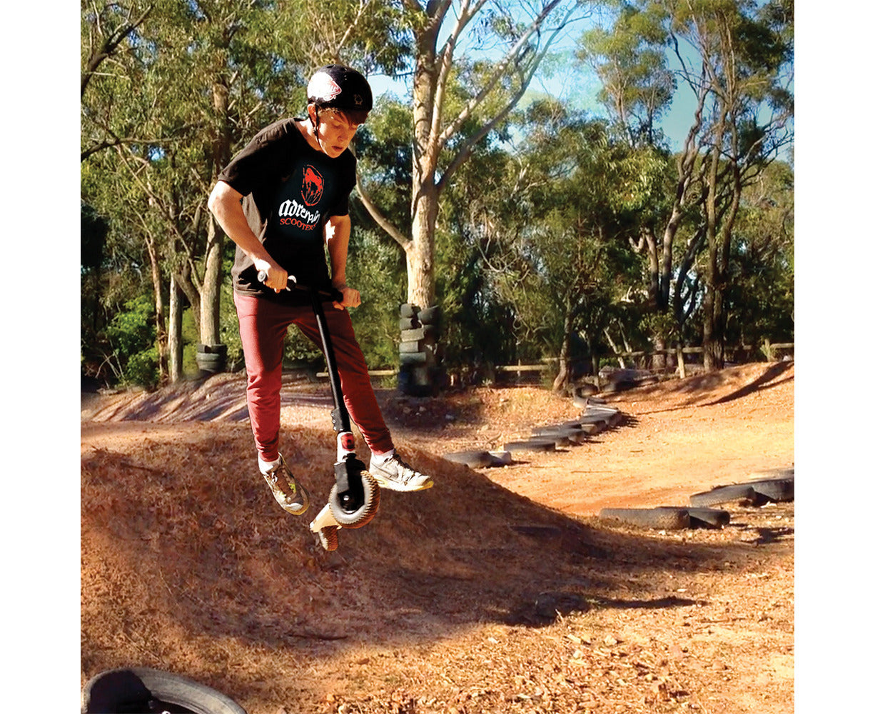 DIRT-X off Road BMX Lightweight Push Ride on Kids/Teens Scooter White