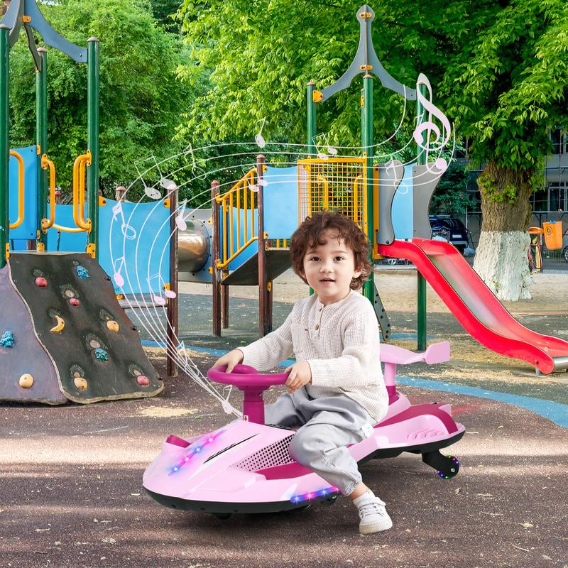 12V Electric Wiggle Car with Pedal, 2 in 1 Wiggle Car Ride on Toys for Kids Ages 3 and Up, Anti-Rollover Flashing Wheels, Bluetooth, Music2