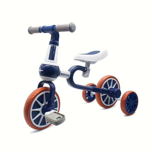 4 Wheels Toddler Tricycle - Balanced Riding Bike for Ages 1/2/3/4 Years Old - Easy Assembly & Pedal Adjustable Seat for Boys & Girls