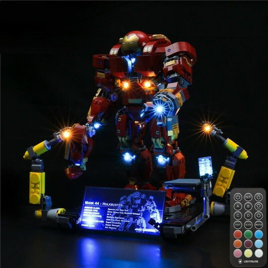 LED Lighting Kit for LEGO the Hulkbuster Ultron Edition 76105 Remote Controlled
