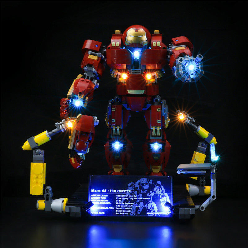 LED Lighting Kit for LEGO the Hulkbuster Ultron Edition 76105 Remote Controlled